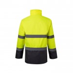 Parka laboral extra grande de poliéster de alta visibilidad 190 g/m2 segunda vista