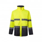 Parka laboral extra grande de poliéster de alta visibilidad 190 g/m2