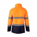 Parka laboral extra grande de poliéster de alta visibilidad 190 g/m2 color naranja segunda vista