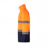 Parka laboral extra grande de poliéster de alta visibilidad 190 g/m2 color naranja tercera vista
