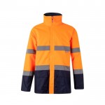Parka laboral extra grande de poliéster de alta visibilidad 190 g/m2 color naranja