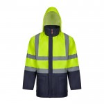 Parka laboral 4 en 1 bicolor de poliéster con revestimiento 180 g/m2 color amarillo quinta vista