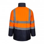 Parka laboral 4 en 1 bicolor de poliéster con revestimiento 180 g/m2 color naranja segunda vista