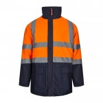 Parka laboral 4 en 1 bicolor de poliéster con revestimiento 180 g/m2 color naranja