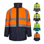 Parka laboral 4 en 1 bicolor de poliéster con revestimiento 180 g/m2 varios colores