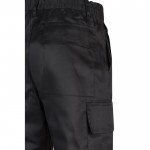 Pantalón de algodón y poliéster con cintura elástica 190 g/m2 color negro sexta vista