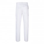 Pantalón de algodón y poliéster con cintura elástica 190 g/m2 color blanco segunda vista