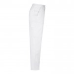 Pantalón de algodón y poliéster con cintura elástica 190 g/m2 color blanco cuarta vista
