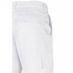 Pantalón de algodón y poliéster con cintura elástica 190 g/m2 color blanco sexta vista