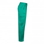 Pantalón de algodón y poliéster con cintura elástica 190 g/m2 color verde cuarta vista