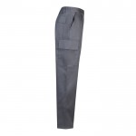 Pantalón de algodón y poliéster con cintura elástica 190 g/m2 color gris cuarta vista