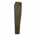 Pantalón de algodón y poliéster con cintura elástica 190 g/m2 color verde militar cuarta vista