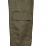 Pantalón de algodón y poliéster con cintura elástica 190 g/m2 color verde militar quinta vista