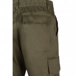 Pantalón de algodón y poliéster con cintura elástica 190 g/m2 color verde militar sexta vista