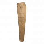 Pantalón de algodón y poliéster con cintura elástica 190 g/m2 color natural tercera vista