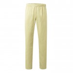 Pantalón unisex en algodón y poliéster con cintura elástica 190 g/m2 color marfil