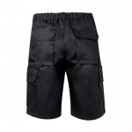 Bermudas de sarga multibolsillos de algodón y poliéster 200 g/m2 color negro segunda vista
