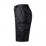 Bermudas de sarga multibolsillos de algodón y poliéster 200 g/m2 color negro tercera vista