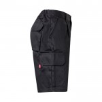 Bermudas de sarga multibolsillos de algodón y poliéster 200 g/m2 color negro cuarta vista