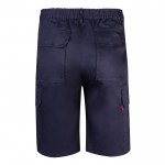 Bermudas de sarga multibolsillos de algodón y poliéster 200 g/m2 color azul segunda vista