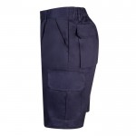 Bermudas de sarga multibolsillos de algodón y poliéster 200 g/m2 color azul tercera vista