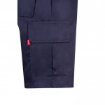 Bermudas de sarga multibolsillos de algodón y poliéster 200 g/m2 color azul quinta vista