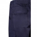Bermudas de sarga multibolsillos de algodón y poliéster 200 g/m2 color azul sexta vista