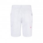 Bermudas de sarga multibolsillos de algodón y poliéster 200 g/m2 color blanco segunda vista