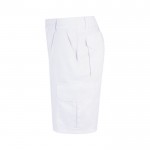 Bermudas de sarga multibolsillos de algodón y poliéster 200 g/m2 color blanco tercera vista
