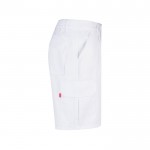Bermudas de sarga multibolsillos de algodón y poliéster 200 g/m2 color blanco cuarta vista