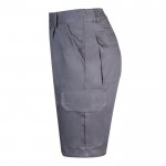 Bermudas de sarga multibolsillos de algodón y poliéster 200 g/m2 color gris tercera vista