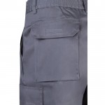 Bermudas de sarga multibolsillos de algodón y poliéster 200 g/m2 color gris sexta vista