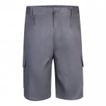 Bermudas de sarga multibolsillos de algodón y poliéster 200 g/m2 color gris