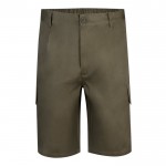 Bermudas de sarga multibolsillos de algodón y poliéster 200 g/m2 color verde militar