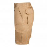 Bermudas de sarga multibolsillos de algodón y poliéster 200 g/m2 color natural tercera vista