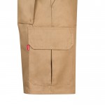 Bermudas de sarga multibolsillos de algodón y poliéster 200 g/m2 color natural quinta vista