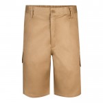 Bermudas de sarga multibolsillos de algodón y poliéster 200 g/m2 color natural