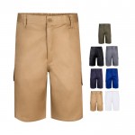 Bermudas de sarga multibolsillos de algodón y poliéster 200 g/m2 varios colores
