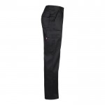 Pantalón multibolsillos unisex en algodón y poliéster 200 g/m2 color negro cuarta vista