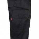 Pantalón multibolsillos unisex en algodón y poliéster 200 g/m2 color negro quinta vista