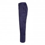 Pantalón multibolsillos unisex en algodón y poliéster 200 g/m2 color azul tercera vista