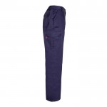 Pantalón multibolsillos unisex en algodón y poliéster 200 g/m2 color azul cuarta vista