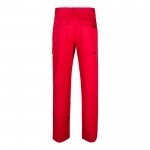 Pantalón multibolsillos unisex en algodón y poliéster 200 g/m2 color rojo segunda vista
