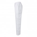 Pantalón multibolsillos unisex en algodón y poliéster 200 g/m2 color blanco tercera vista