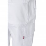 Pantalón multibolsillos unisex en algodón y poliéster 200 g/m2 color blanco sexta vista