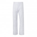 Pantalón multibolsillos unisex en algodón y poliéster 200 g/m2 color blanco