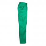 Pantalón multibolsillos unisex en algodón y poliéster 200 g/m2 color verde cuarta vista
