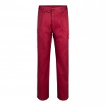 Pantalón multibolsillos unisex en algodón y poliéster 200 g/m2 color burdeos