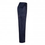 Pantalón multibolsillos unisex en algodón y poliéster 200 g/m2 color azul marino cuarta vista