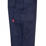 Pantalón multibolsillos unisex en algodón y poliéster 200 g/m2 color azul marino quinta vista